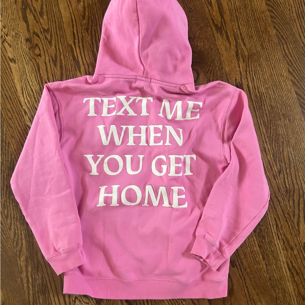Lonely Ghost “Text Me When You Get Home” hoodie (pink)